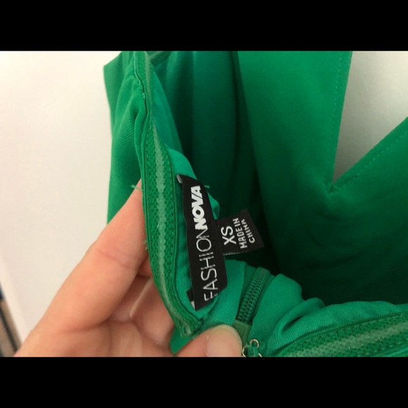Green mini dress from Fashion Nova. - Picture 3 of 4